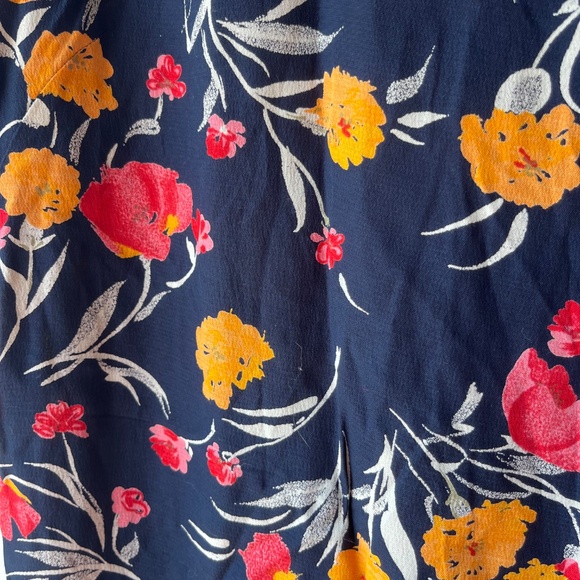 Vintage Liz Claiborne Navy Floral Dress, Size 14 - Picture 3 of 4